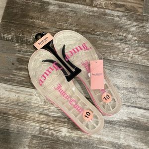 Juicy couture clear lucite slides